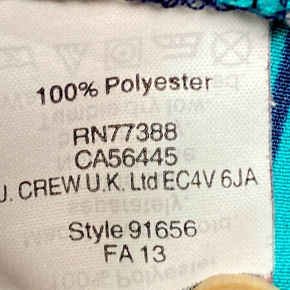 J. CREW Sleeveless Popover Sleeveless Striped Navy Teal Blouse Size 6 - Picture 7 of 8